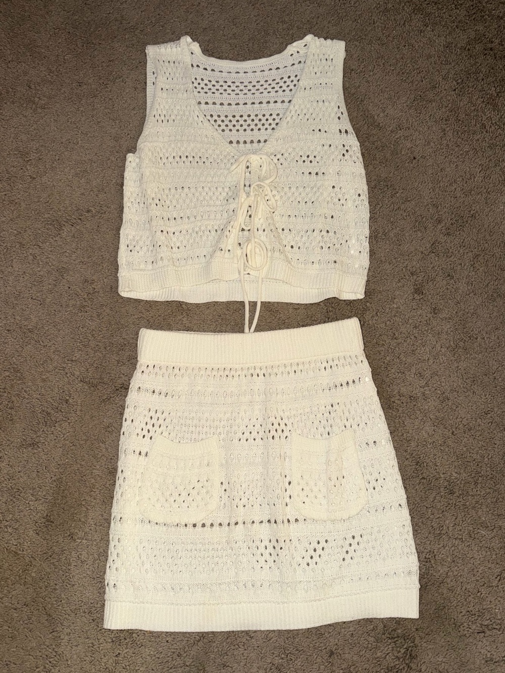 Knit skirt set